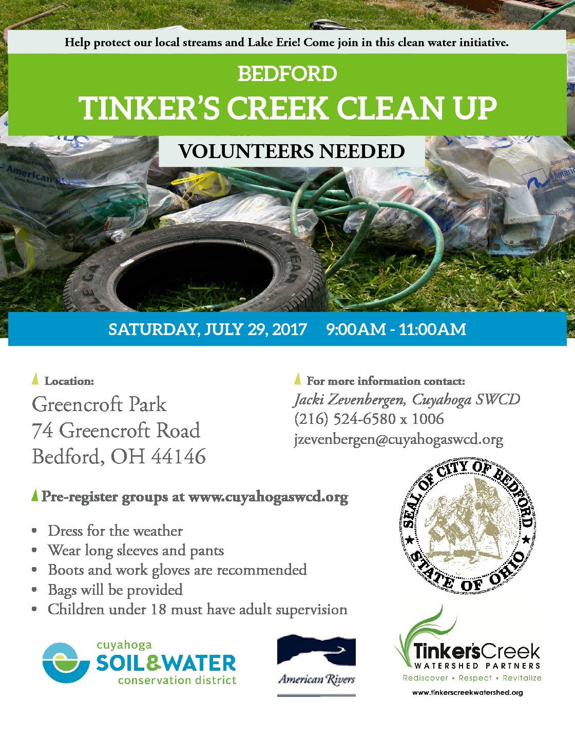 TINKERS CREEK CLEAN UP
