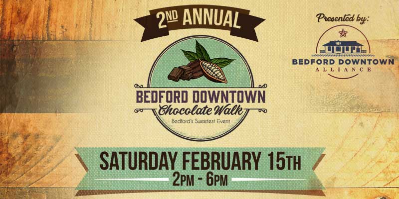 Bring your Valentine to the 2nd Annual Chocolate Walk in Bedford