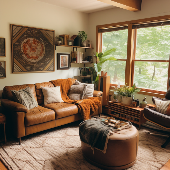 Embrace the Warmth of a Cozy Rustic Winter Living Room