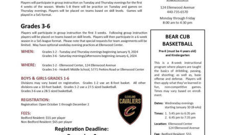 Jr. Cavs Basketball Registration Ends Dec 2