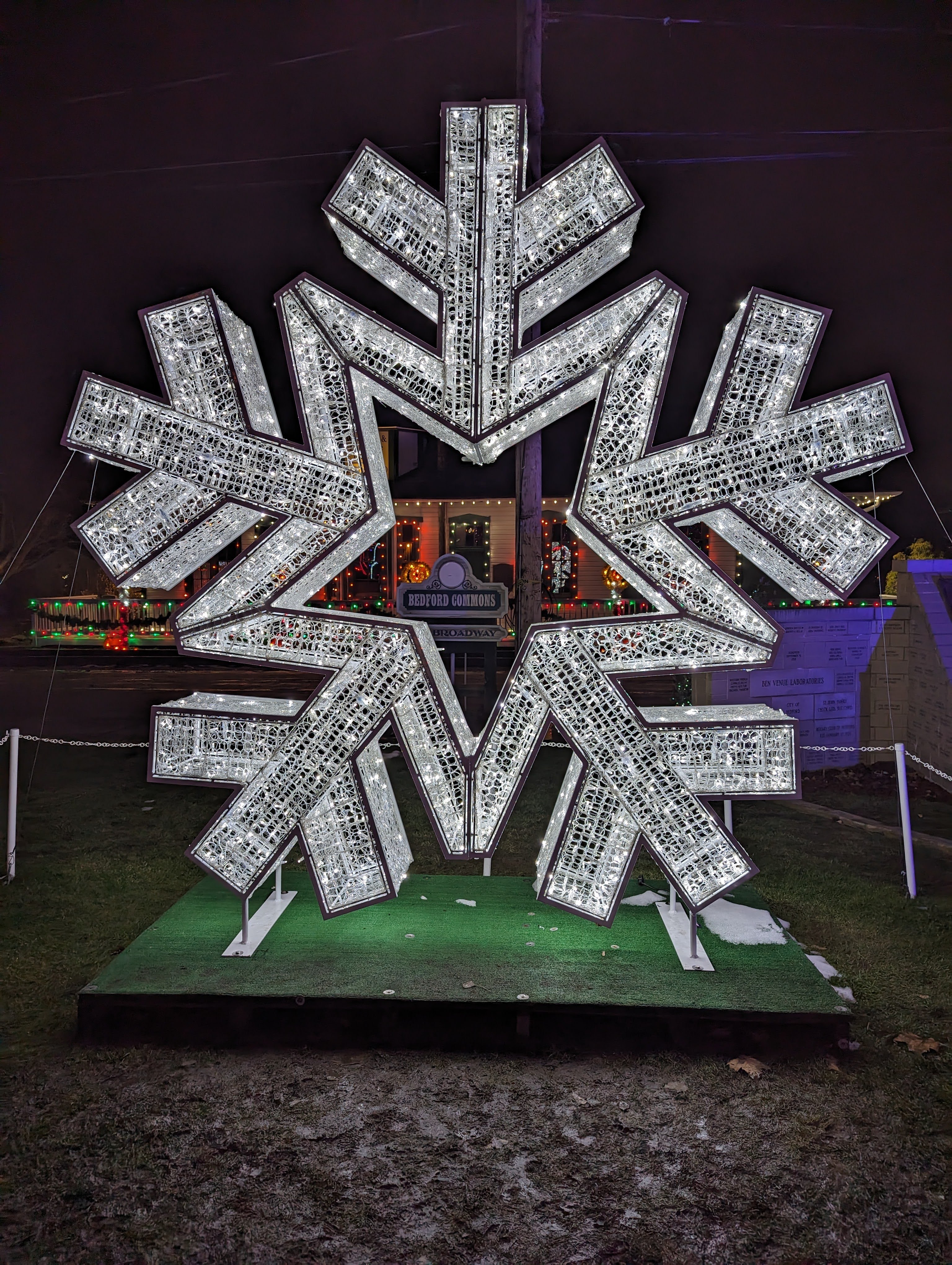 Bedford’s Downtown Shines Bright with a Stunning New Snowflake