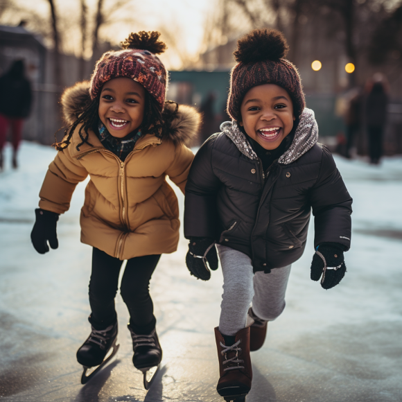 Gliding into December Delight: Outdoor Ice Skating with Kids