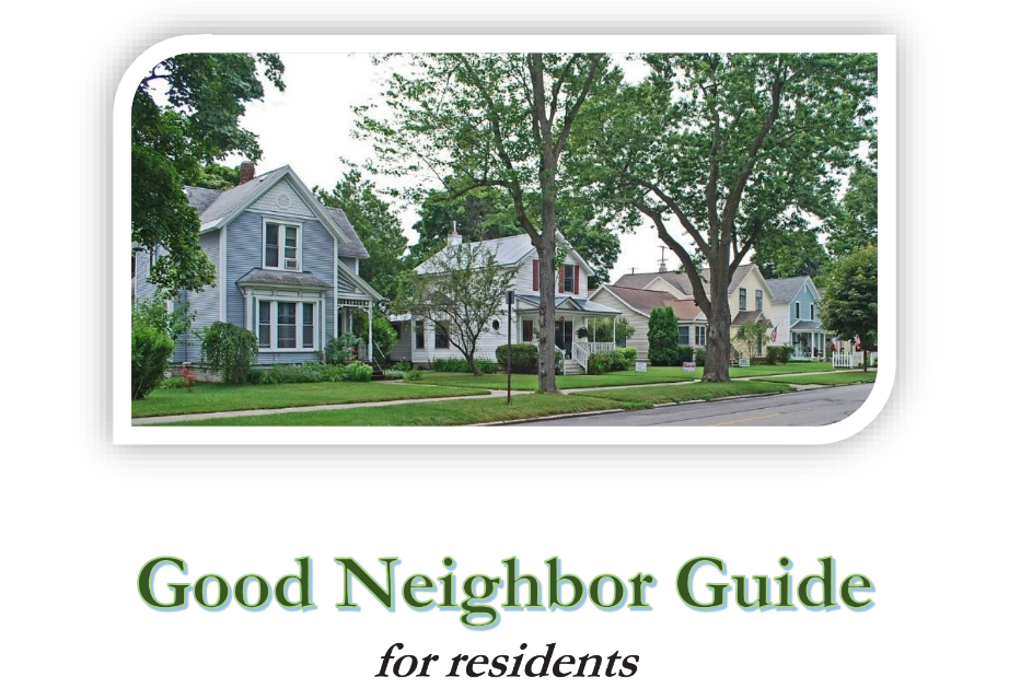Good Neighbor Guide – Parks & Recreation Department