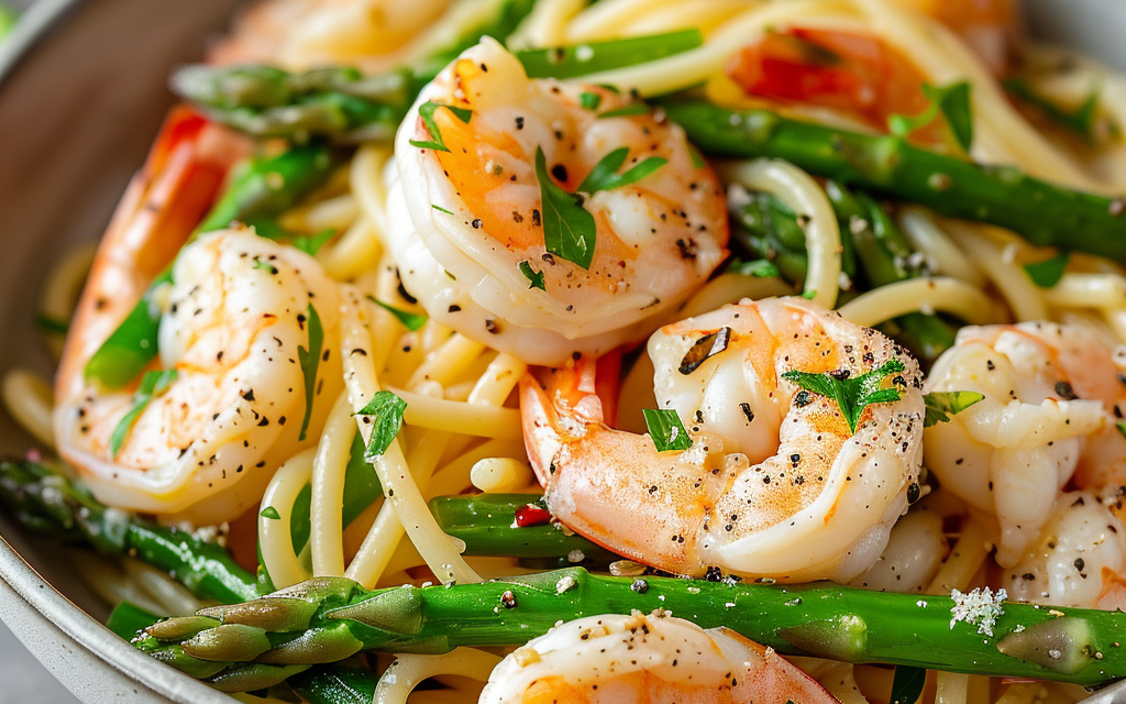 Shrimp and Asparagus Pasta