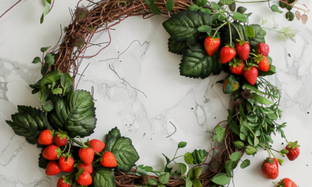 Crafting June Joy: DIY Strawberry Wreath