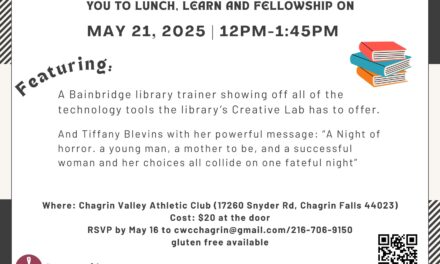 Chagrin Valley Christian Women’s Connection May Luncheon — RSVP By May 16th!