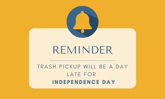 REMINDER — No Refuse Collection Tomorrow Due to Independence Day