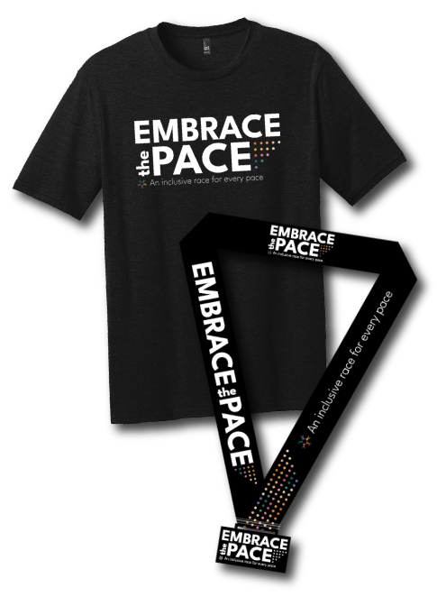 Embrace the Pace shirt and medal
