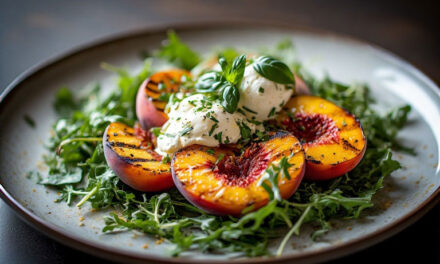 Grilled Peach & Burrata Salad