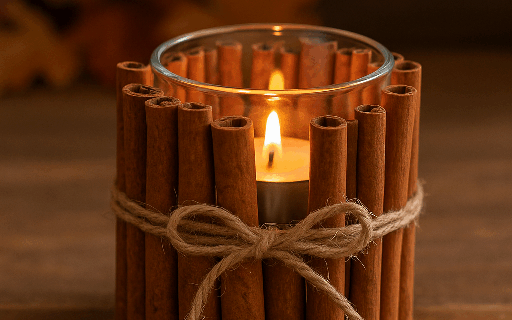 DIY Cinnamon Stick Candle Holders: A Warm October Craft for Your Bedford Home