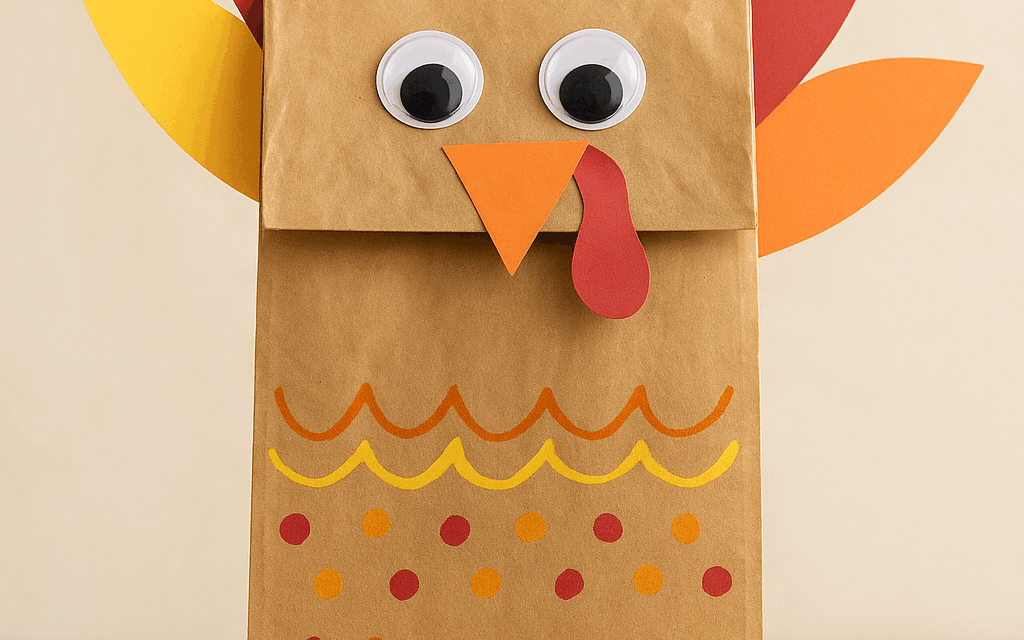 Thanksgiving Turkey Puppet Craft for Kids