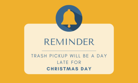REMINDER — No Refuse Collection Tomorrow Due to Christmas Day