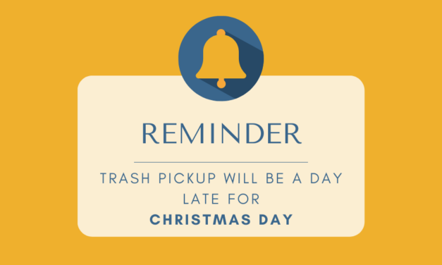 REMINDER — No Refuse Collection Tomorrow Due to Christmas Day
