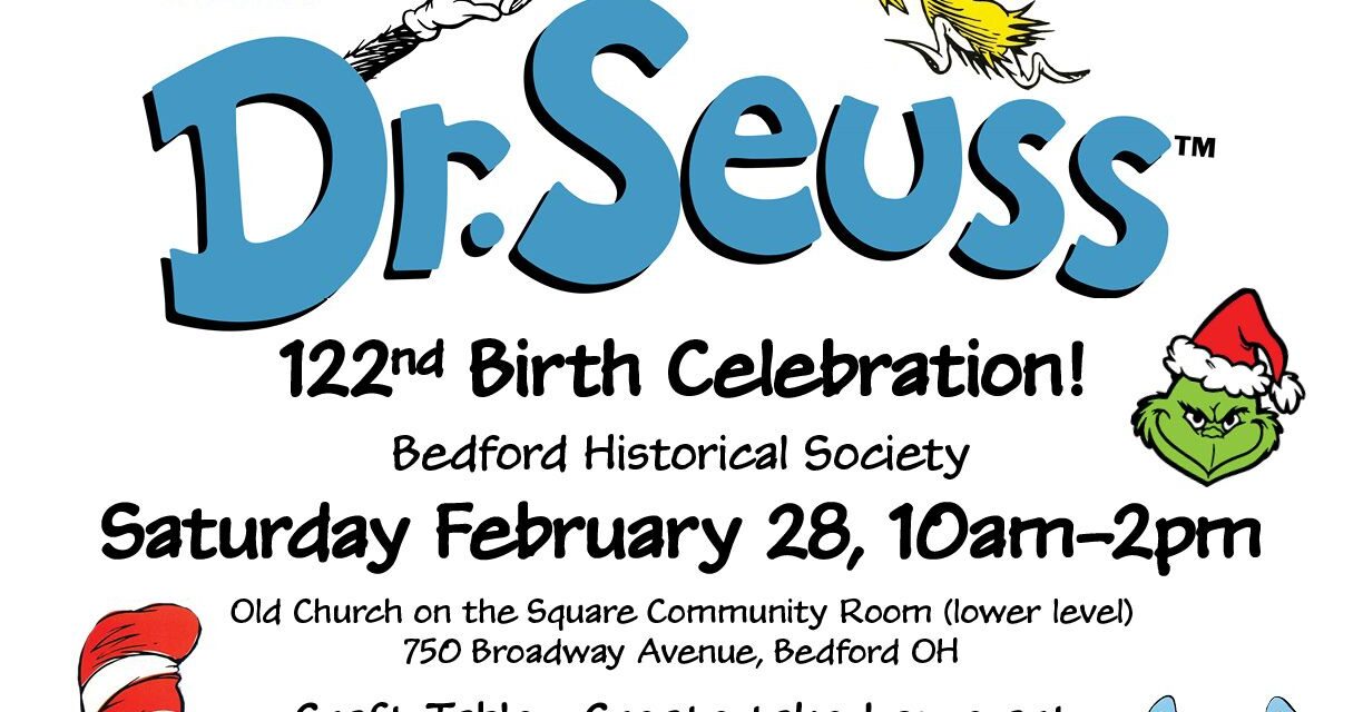 Celebrate Dr. Seuss’s 122nd Birthday with the Bedford Historical Society Next Week