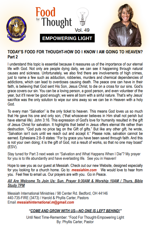 Food For Thought, Vol. 49