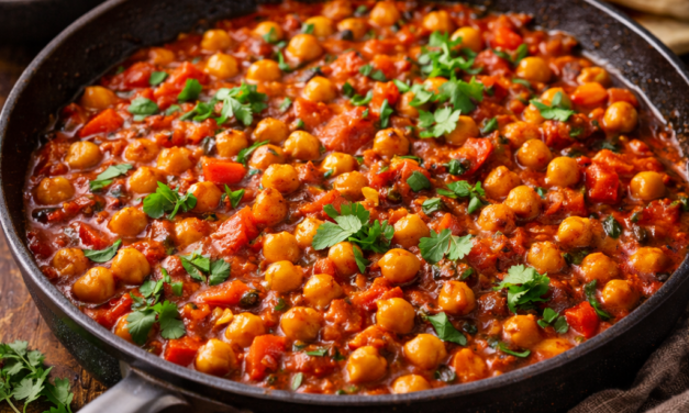 Easy Indian-Spiced Chickpea and Tomato Skillet