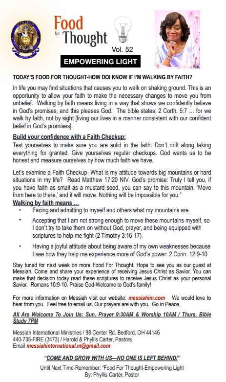 Food For Thought, Vol. 52