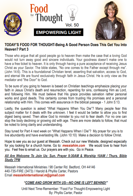 Food For Thought, Vol. 50