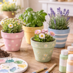 A Cheerful Spring Craft: DIY Painted Flower Pots