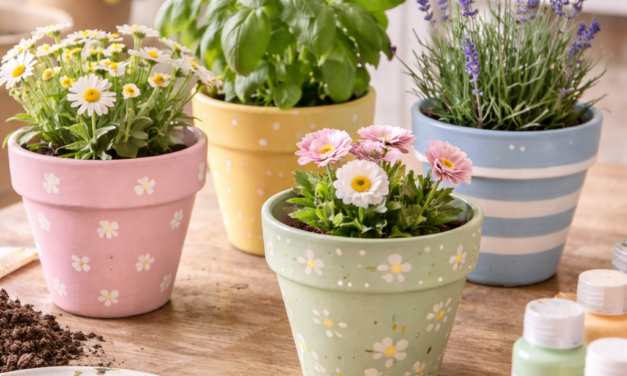 A Cheerful Spring Craft: DIY Painted Flower Pots
