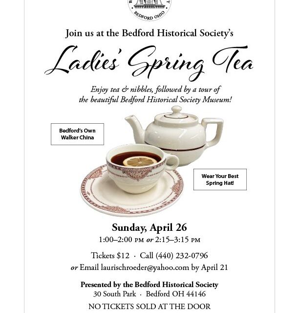Last Chance to RSVP for Bedford Historical Society’s Ladies’ Spring Tea