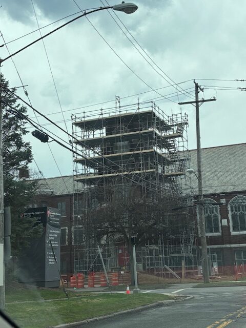 Hope United Methodist Church scaffolding