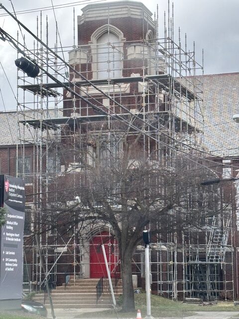 Hope United Methodist Church scaffolding