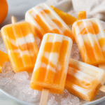 Homemade Orange Dreamsicle Pops