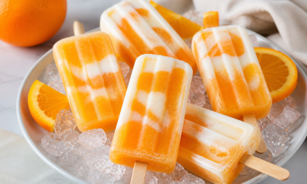 Homemade Orange Dreamsicle Pops