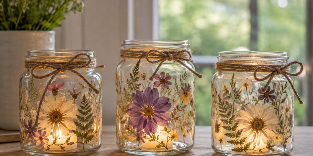 A Cheerful May Craft: DIY Pressed Flower Lanterns