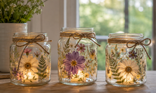 A Cheerful May Craft: DIY Pressed Flower Lanterns