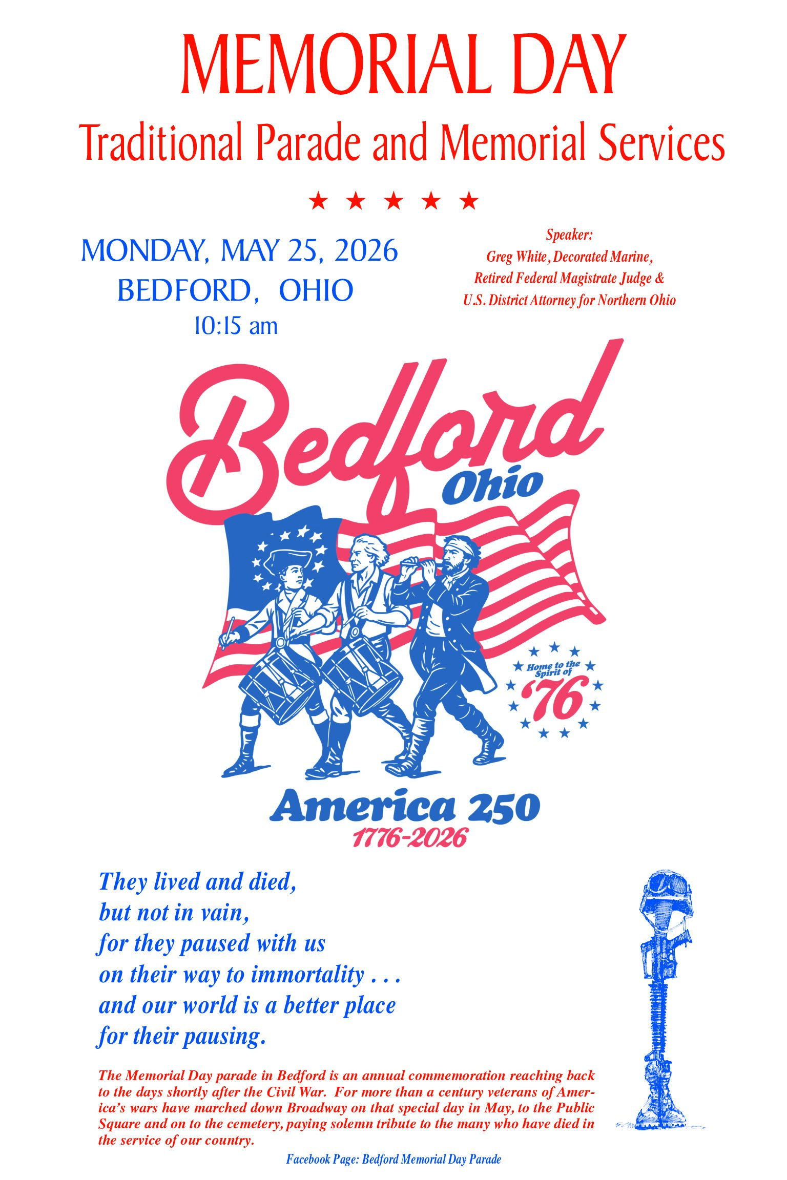 Bedford Memorial Day Parade to Honor Veterans and Tradition on 5/25/2026