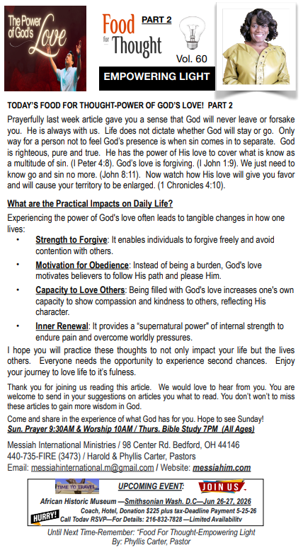 Food For Thought, Vol. 60