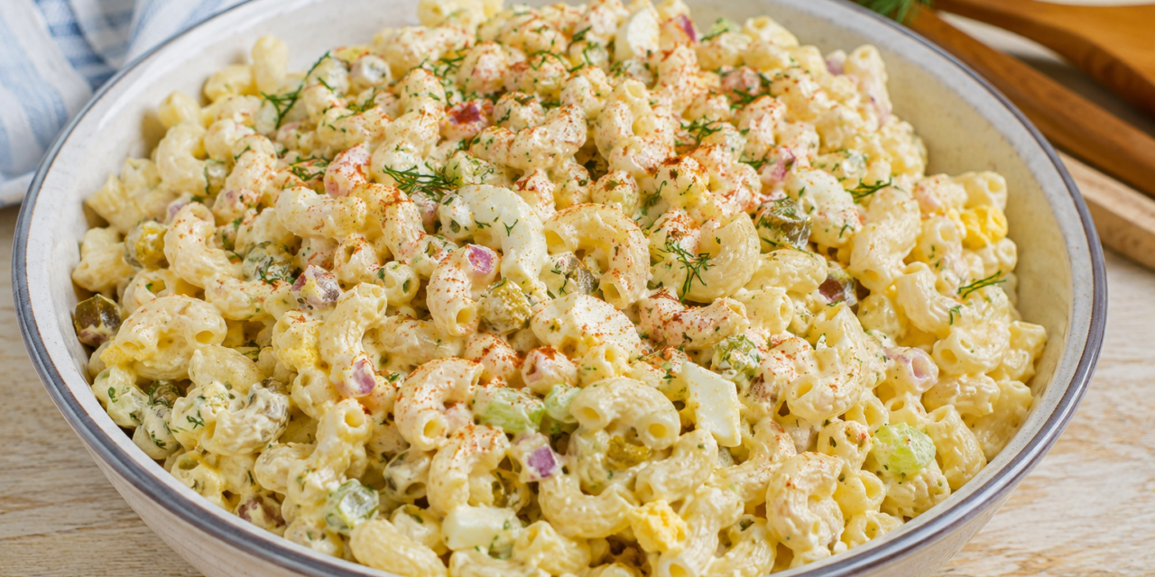 Creamy Dill Pickle Macaroni Salad