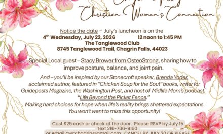 RSVP Deadline Is Tomorrow for Chagrin Valley Christian Women’s Connection Luncheon