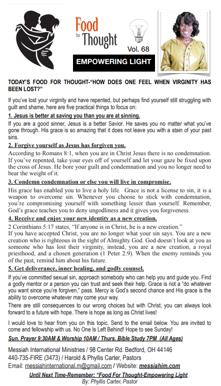 Food For Thought, Vol. 68