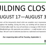 Ellenwood Center Temporarily Closed August 17-31