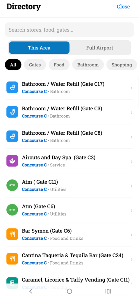 AirportGo Directory Screenshot