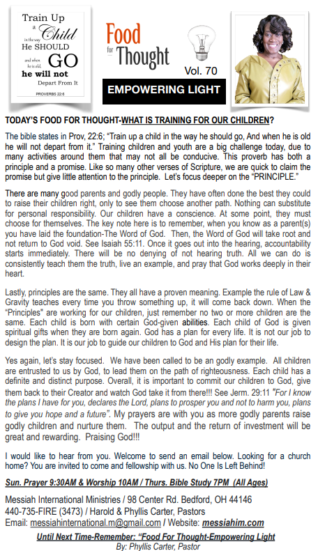 Food For Thought, Vol. 70