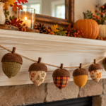 A Little Fall Charm: No-Sew Fabric Acorn Garland