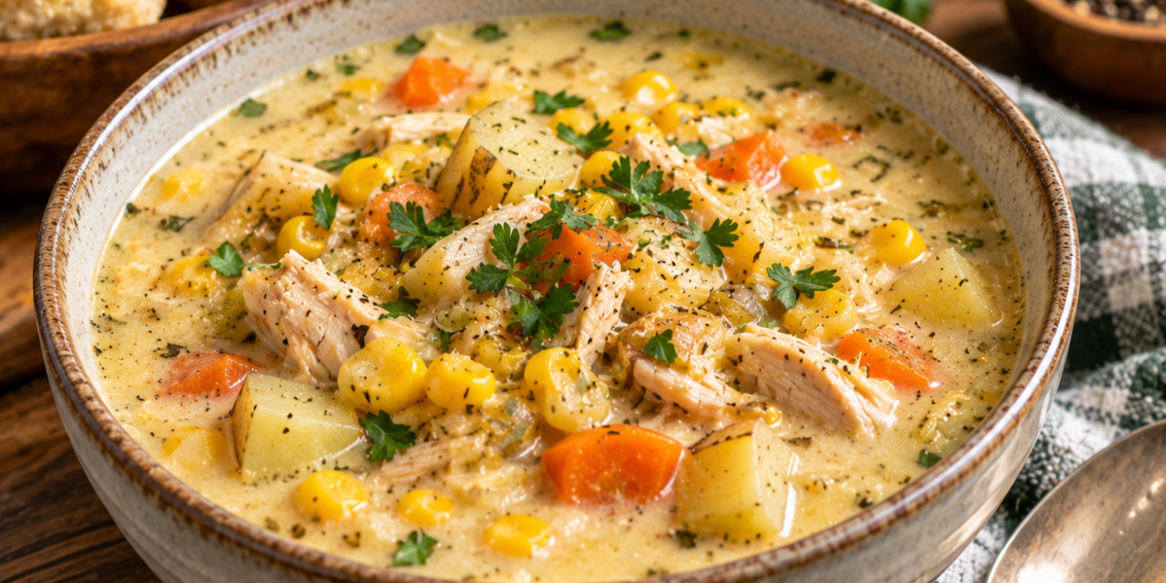 Creamy Chicken, Corn & Potato Soup