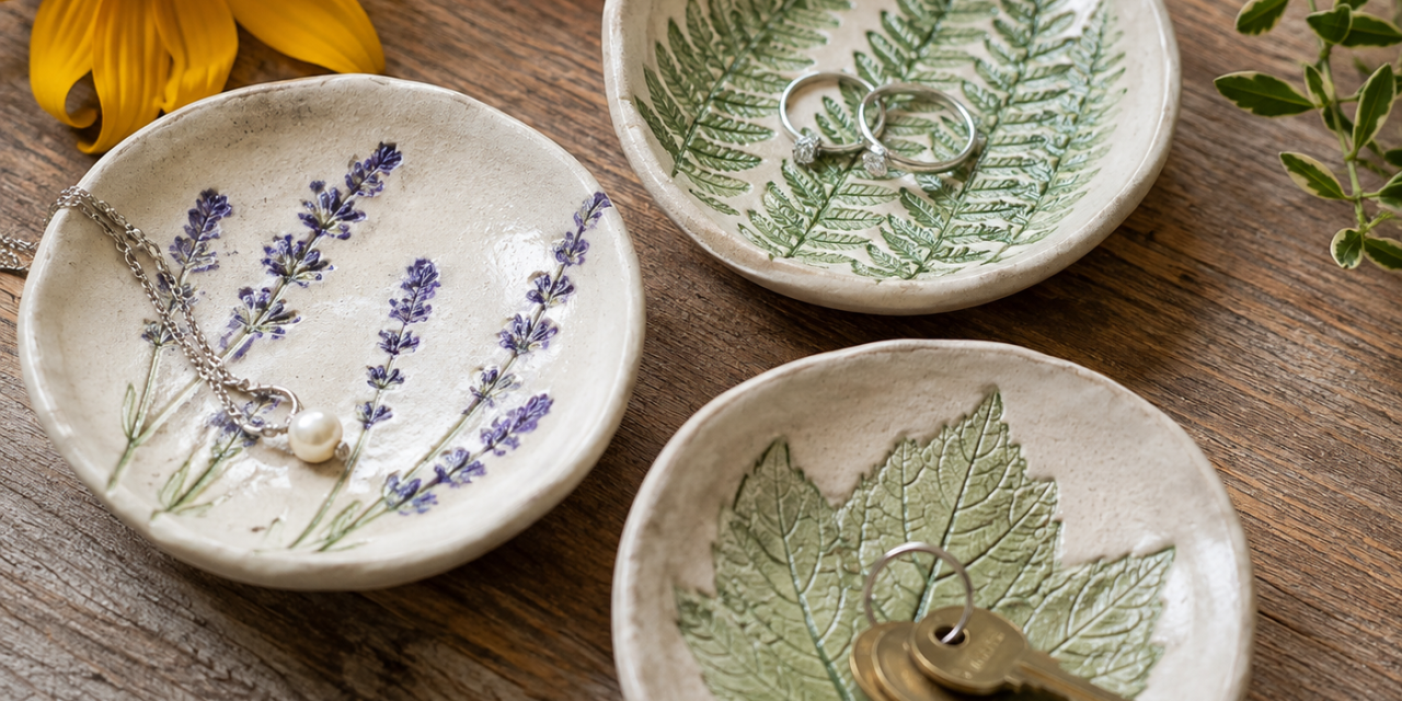 A September Craft: DIY Botanical Clay Trinket Dishes