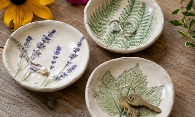 A September Craft: DIY Botanical Clay Trinket Dishes