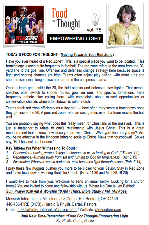 Food For Thought, Vol. 75