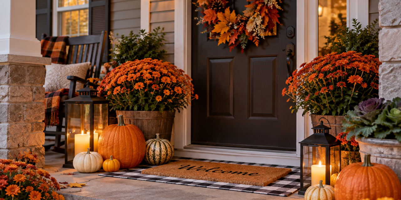 A Warm Autumn Welcome: Decorating Your Front Porch for Fall