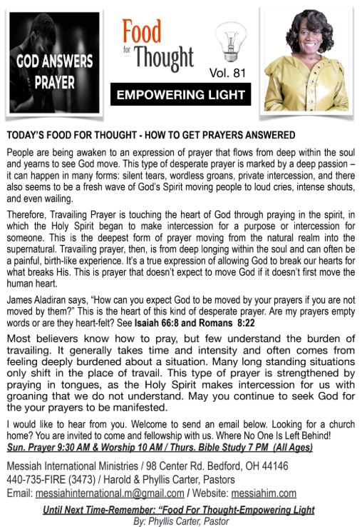 Food For Thought, Vol. 81