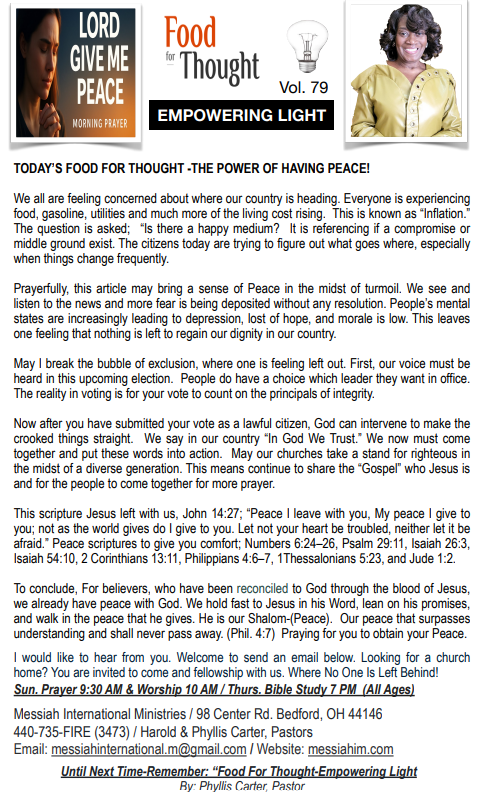 Food For Thought, Vol. 78